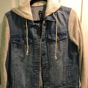 Lord & Taylor Hooded Jean Jacket